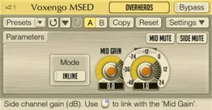 Voxengo MSED free mid/side vst plugin