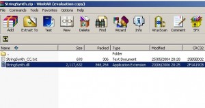 Winrar: Select file to extract
