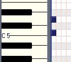 Intervals:Piano Roll Major 2nd - Key of C