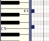 Intervals: Piano Roll Major 3rd Key of C