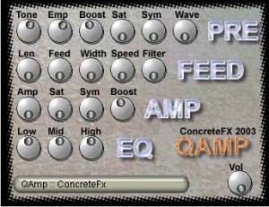 Qamp: Free VST amp distortion with speaker simulation, feedback and eq