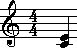 Intervals: Staff View Major 3rd Key of C