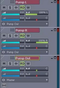Sidechain for UAD and Sonar Bus Setup: Pump L, Pump R and Pump Out